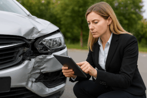 Car property damage after a rideshare accident in Texas