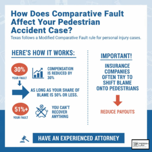 How does a comparative fault affect your pedestrian accident case infographic