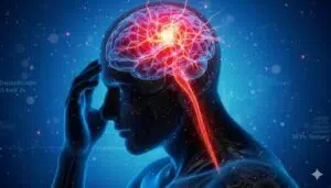 Injured man after a brain injury accident in Lubbock, TX conceptual illustration